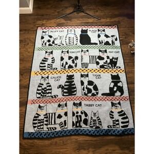 San Marcus Cat Throw Blanket 78"X63.5"